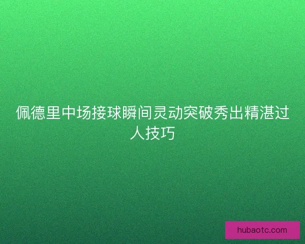 佩德里中场接球瞬间灵动突破秀出精湛过人技巧 佩德里中场接球瞬间灵动突破秀出精湛过人技巧